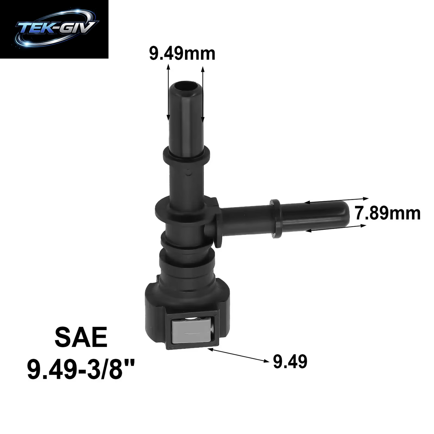 9,49 T-Anschluss Auto Kraftstoff Schlauch Schnell Stecker Stecker Schnell Release Schlauch Fitting Nylon Öl Linie Rohr Adapter Gute Abdichtung Perfor