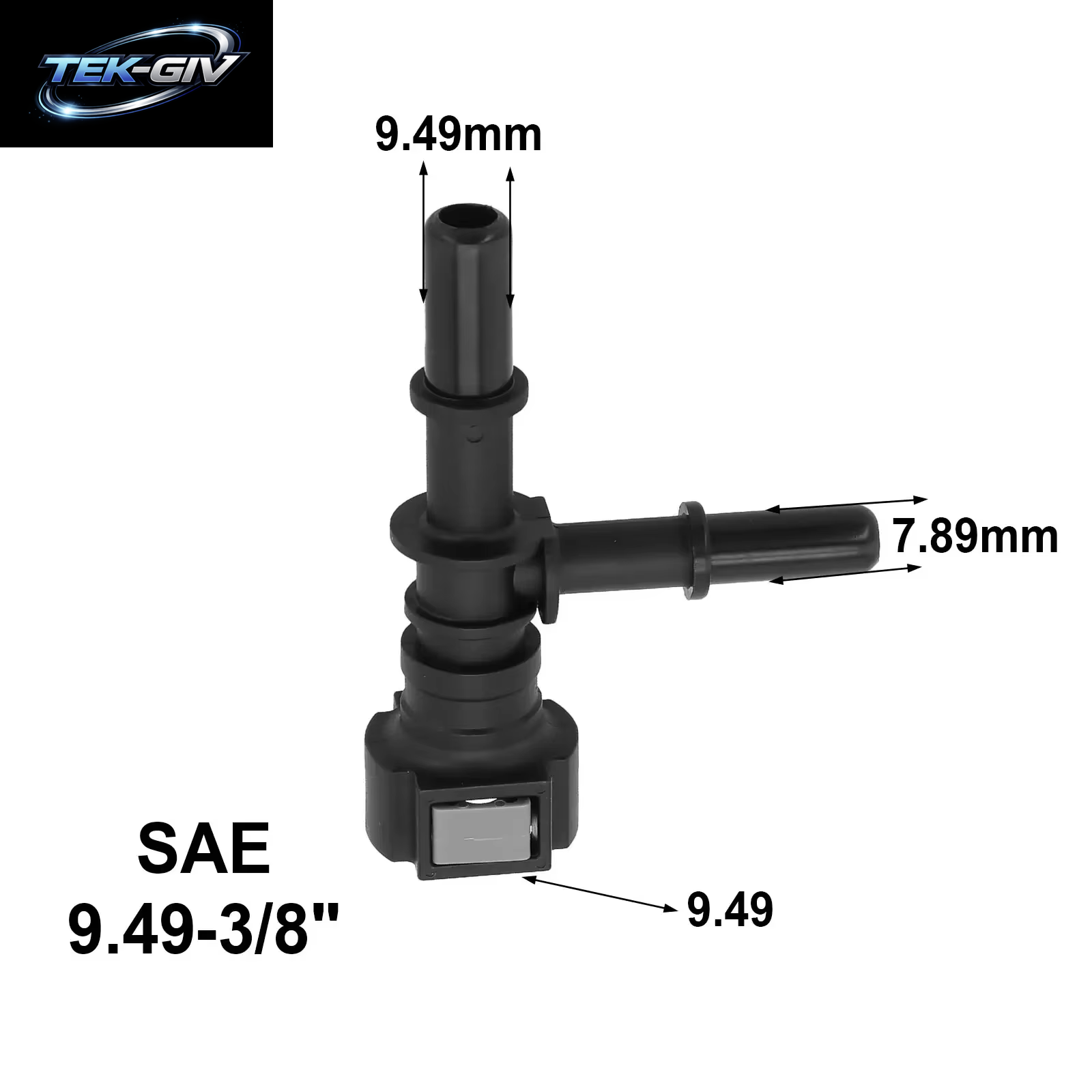9,49 T-Anschluss Auto Kraftstoff Schlauch Schnell Stecker Stecker Schnell Release Schlauch Fitting Nylon Öl Linie Rohr Adapter Gute Abdichtung Perfor