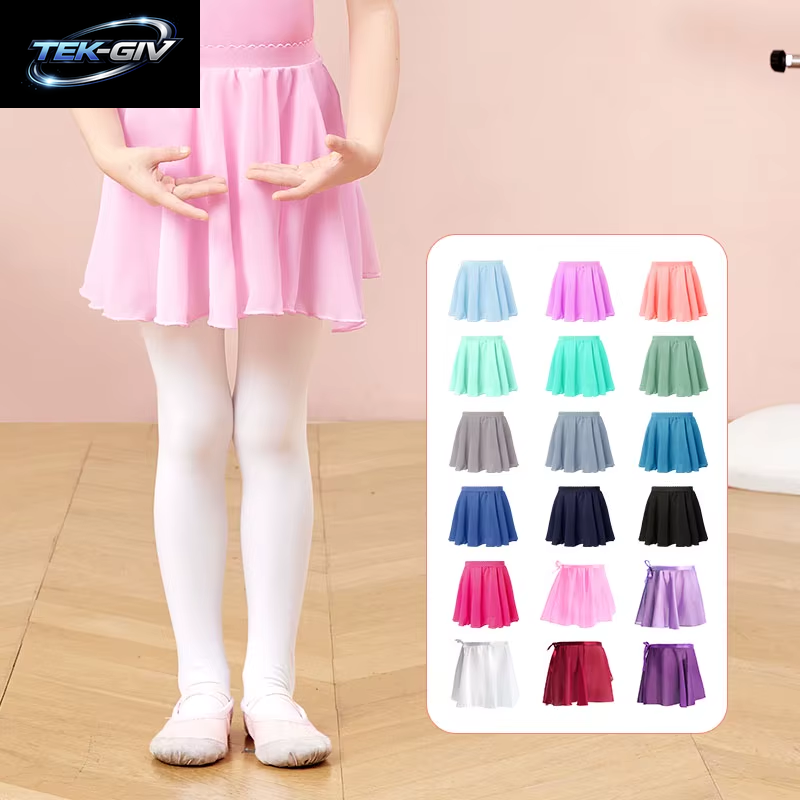 Ballettrock Für Mädchen, Tutu-Röcke Für Ballett, Tanz, Chiffon-Röcke, Elastische Taille, Kurzer Ballettrock Für Mädchen