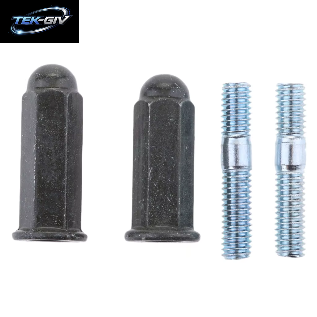 2 Set Roller Schalldämpfer Auspuff Motorrad Roller Abgaskrümmer Bolzen Muttern Schrauben 6Mm Set Für 110-200Cc Pit Dirt Bike Pit