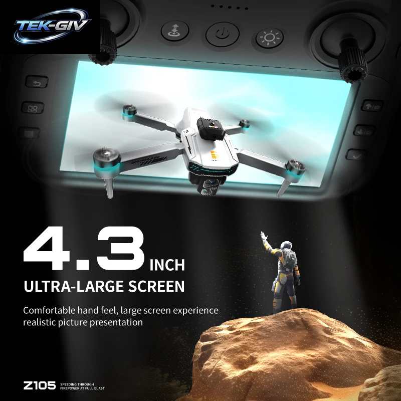 Neue Z105 Drohne 4K Professionelle HD Dual Kamera Optische Fluss Positionierung Fotografie Bürstenlosen Faltbaren Großen Bildschirm RC Quadcopter