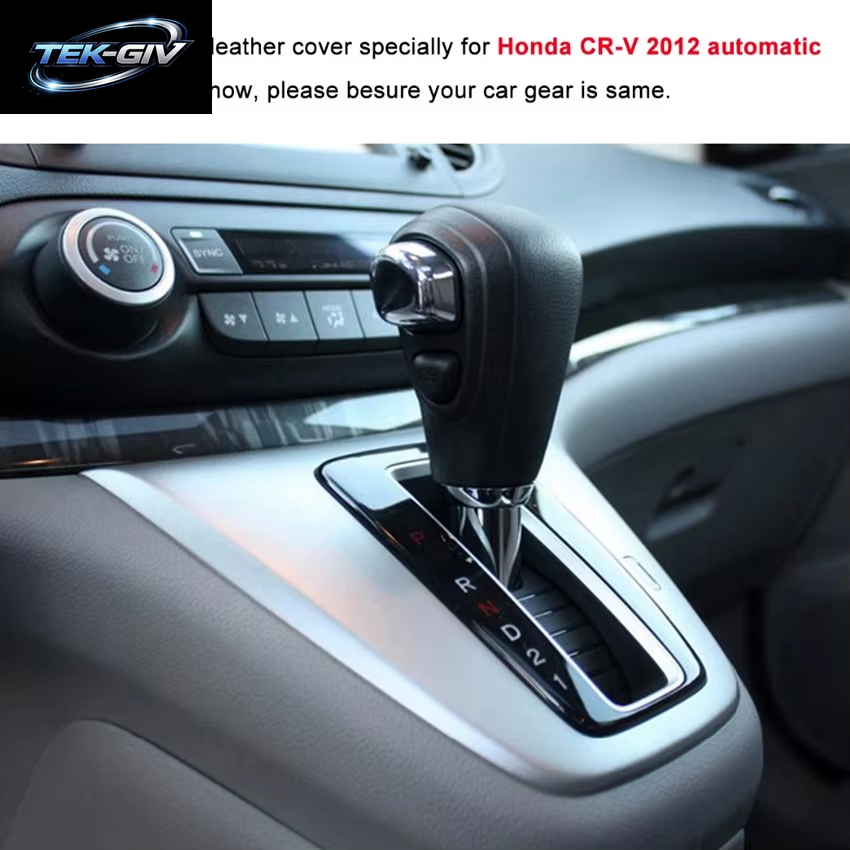Schwarze, Weiche, Handgenähte Auto-Schaltknaufabdeckungen Aus Echtem Leder Für Honda CRV CR-V 2012 2013 2014, Automatik