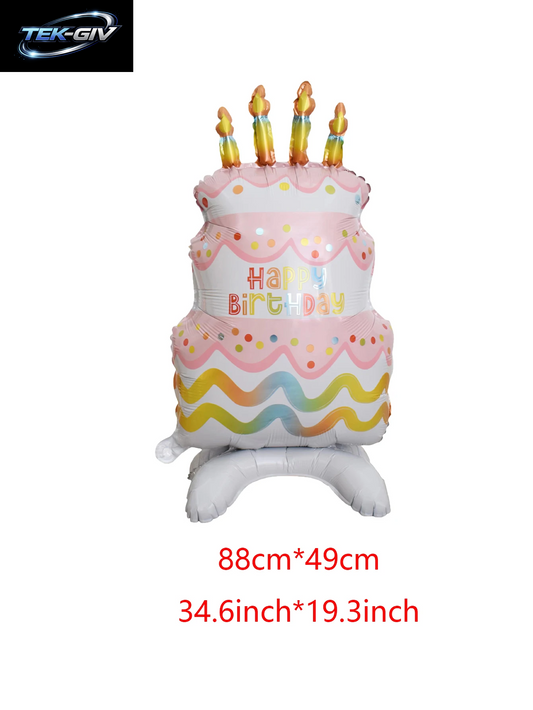 10 Stück 18 Zoll Runde Happy Birthday Luftballons Set Geburtstag Party Dekorationen Geburtstagsthema Heliumballon Zufälliger Stil
