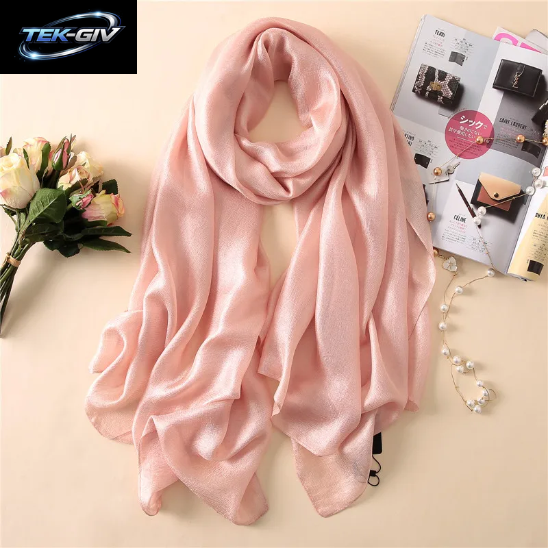 2023 Luxus Marke Frauen Mode Schal Plain Solide Seide Leinen Schals Schals Sommer Dame Bandanas Pashmina Foulard Hijab 180*90 Cm