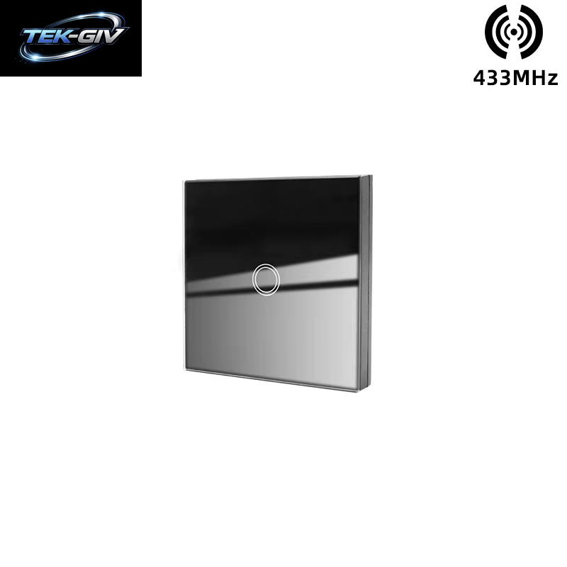 433 Mhz Intelligenter Lichtschalter Rf Wireless Touch Wandschalter Mit Fernbedienung Gehärtetes Glas Panel Schalter Für Zuhause LED LAMPE 220 V