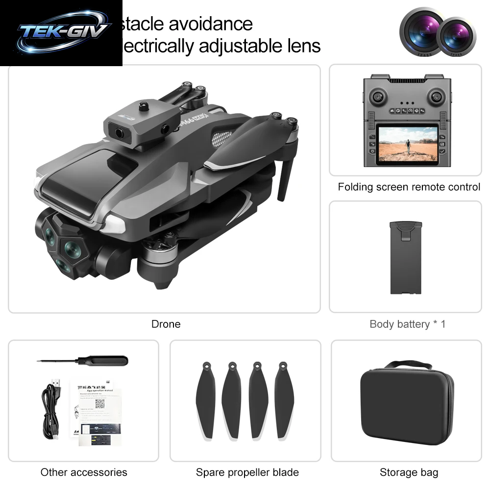 2025 Neue M66 Max 4K Dual-Kamera-Drohne Mit Faltbarem Bildschirm, 10 Km Flugbereich, GPS, Automatische Rückkehr, Bürstenloser Motor, Rc-Quadcopter
