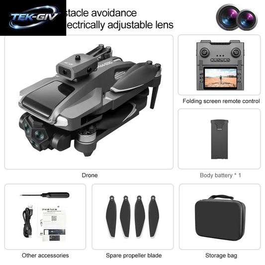 2025 Neue M66 Max 4K Dual-Kamera-Drohne Mit Faltbarem Bildschirm, 10 Km Flugbereich, GPS, Automatische Rückkehr, Bürstenloser Motor, Rc-Quadcopter