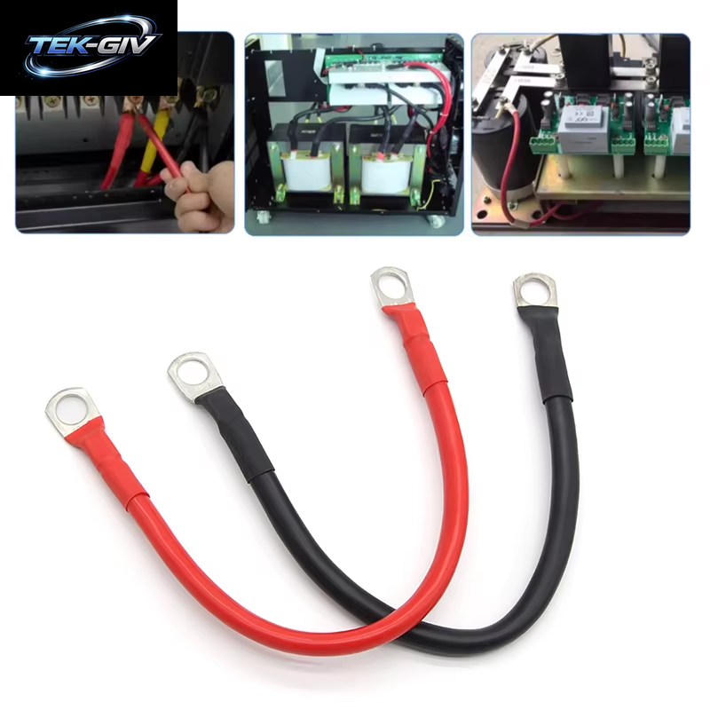 20 ~ 100 Cm RV Pure Coppe Batterie Inverter Kabel Set 8 6 4AWG Mit M8 Lug PVC Isoliert Für Solar System UPS Auto Anschluss Draht