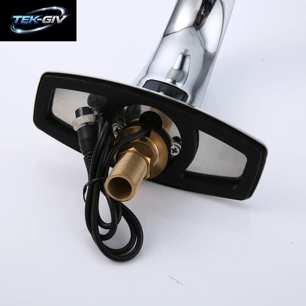Hot & Cold Bad Automatische Touch Free Sensor Armaturen Wasser Saving Induktive Elektrische Wasser Mischbatterie Batterie Power HZY-12