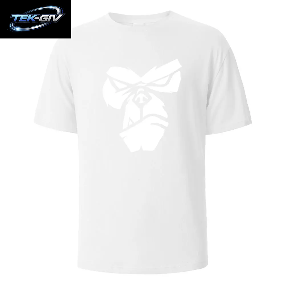 Gorilla Face Lustiges Print-T-Shirt, Sommer-T-Shirts Für Männer Und Frauen, 100 % Baumwolle, O-Ausschnitt, Übergröße, Lässig, Kurzärmelig, Streetwear, Basic-Top