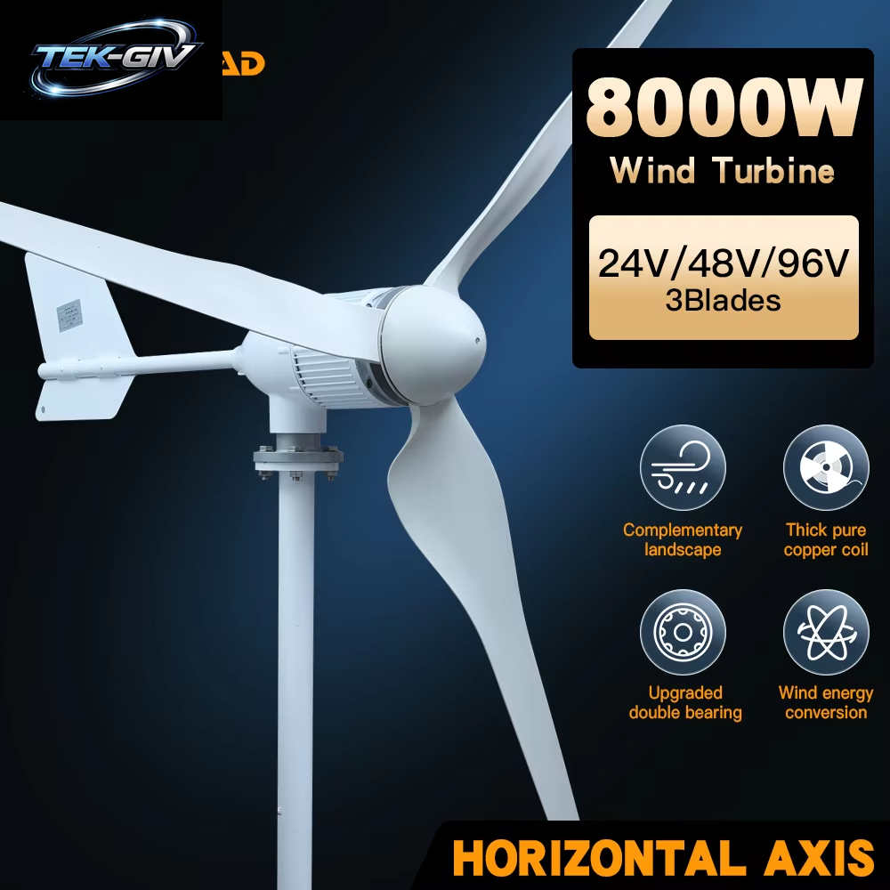 Polen Liefert Stärkere Horizontale 3-Kw-8-Kw-Windturbinengeneratoren Mit Geringem Geschwindigkeits- Und Geringem Rauschenbatteriesystem Für Den Haushalt
