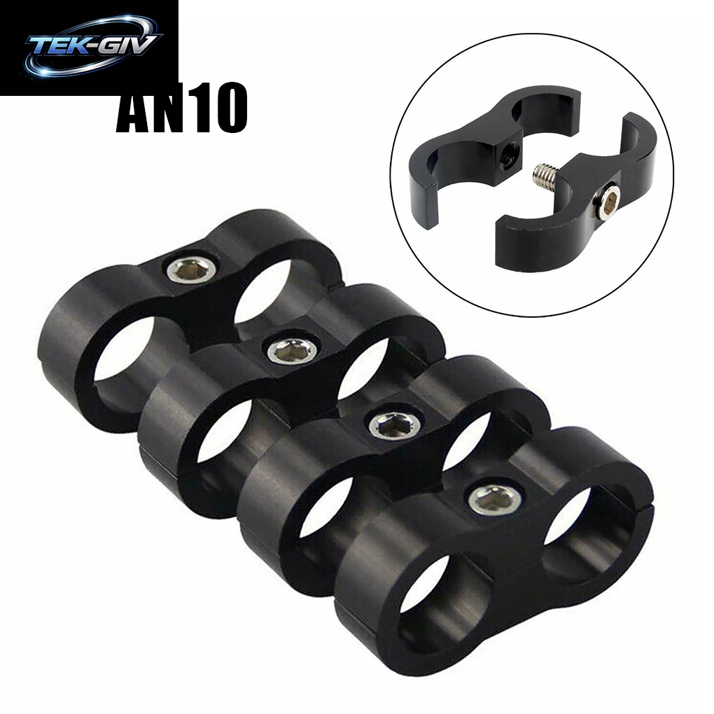 4 Stücke Universal Aluminium AN4 AN6 AN8 AN10 Billet Öl Kraftstoff Wasser Schlauch Rohr Seprator Teiler Klemme Linie Separator Kit