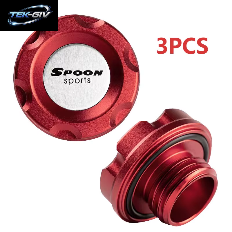 4Pc JDM Stil Kappe Tankdeckel Aluminium Löffel Öl Kappe Auto Modifizierte Gas Tank Kappe Auto Zubehör Kraftstoff Gas Tank Kappe Für H Civic