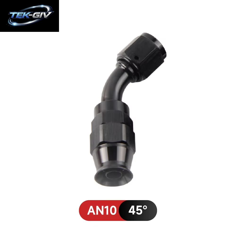 AN4/6/8/10 Gerade 0 ° /45 ° /90 ° /180 ° Grad PTFE Öl Kraftstoff Drehschlauch Ende Fitting Öl Schlauch Ende Adapter Kit Schwarz