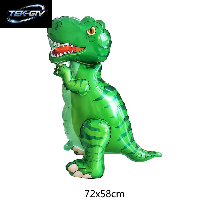3D Stehender Dinosaurier Ballon Cartoon T Rex Dino Folienballon Für Party Dekoration Kindergeburtstag Partyzubehör