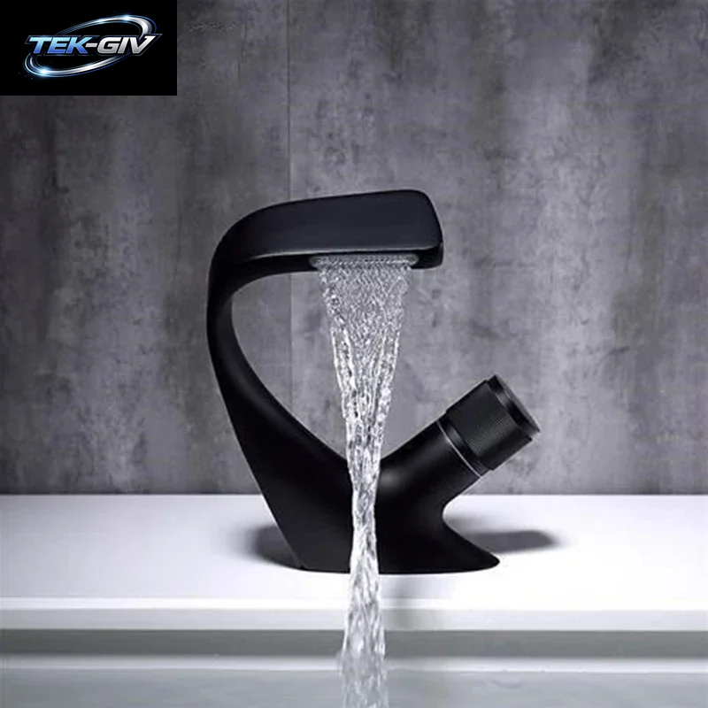 Wasserfall-Wasserhahn Aus Edelstahl Für Heiß- Und Kaltwasser, G1/2 (20 Mm) Gewinde, Waschbecken-Armatur, Hochwertiges Kunstobjekt