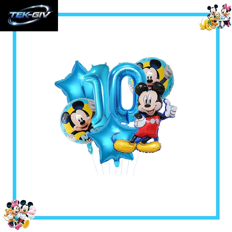 Mickey Mouse Geburtstag Party Dekoration Geschirr Candy Box Banner Tischdecke Hintergrund Ballon Für Kinder Geburtstag Party Supplies