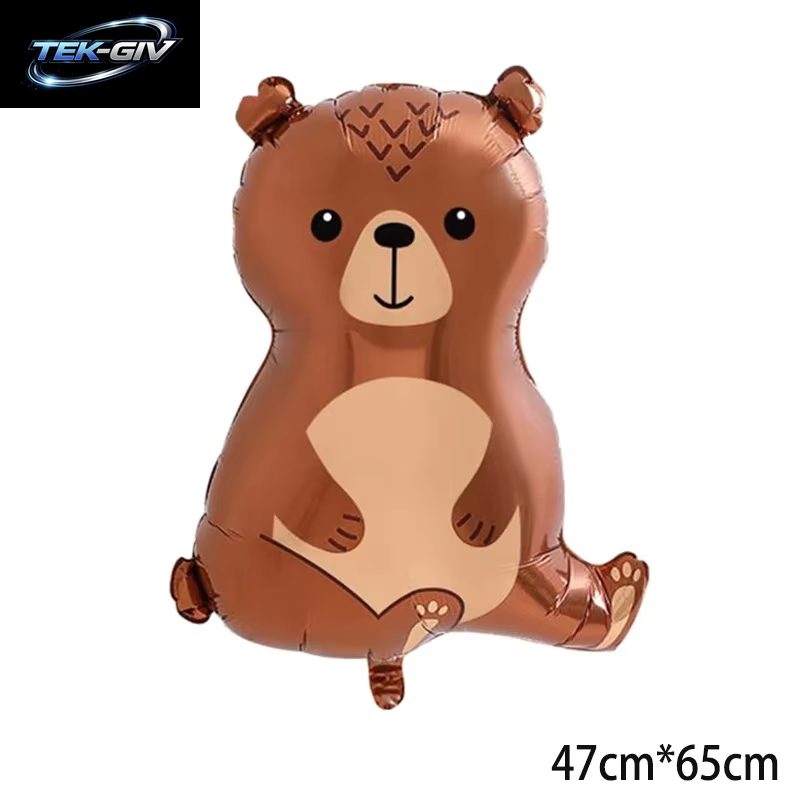 Cartoon Tier Kaninchen Hirsch Folienballon Kinder Geschenke Geburtstag Party Dschungel Tier Thema Dekoration Eichhörnchen Fuchs Bär Helium Globos