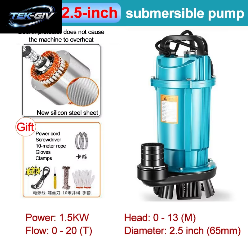 370W-1100W Tauchpumpe, Landwirtschaftliche Bewässerungs-High-Flow-Wasserpumpe, Geeignet Für Garten, Bauernhof, Schwimmbad-Wasserpumpen