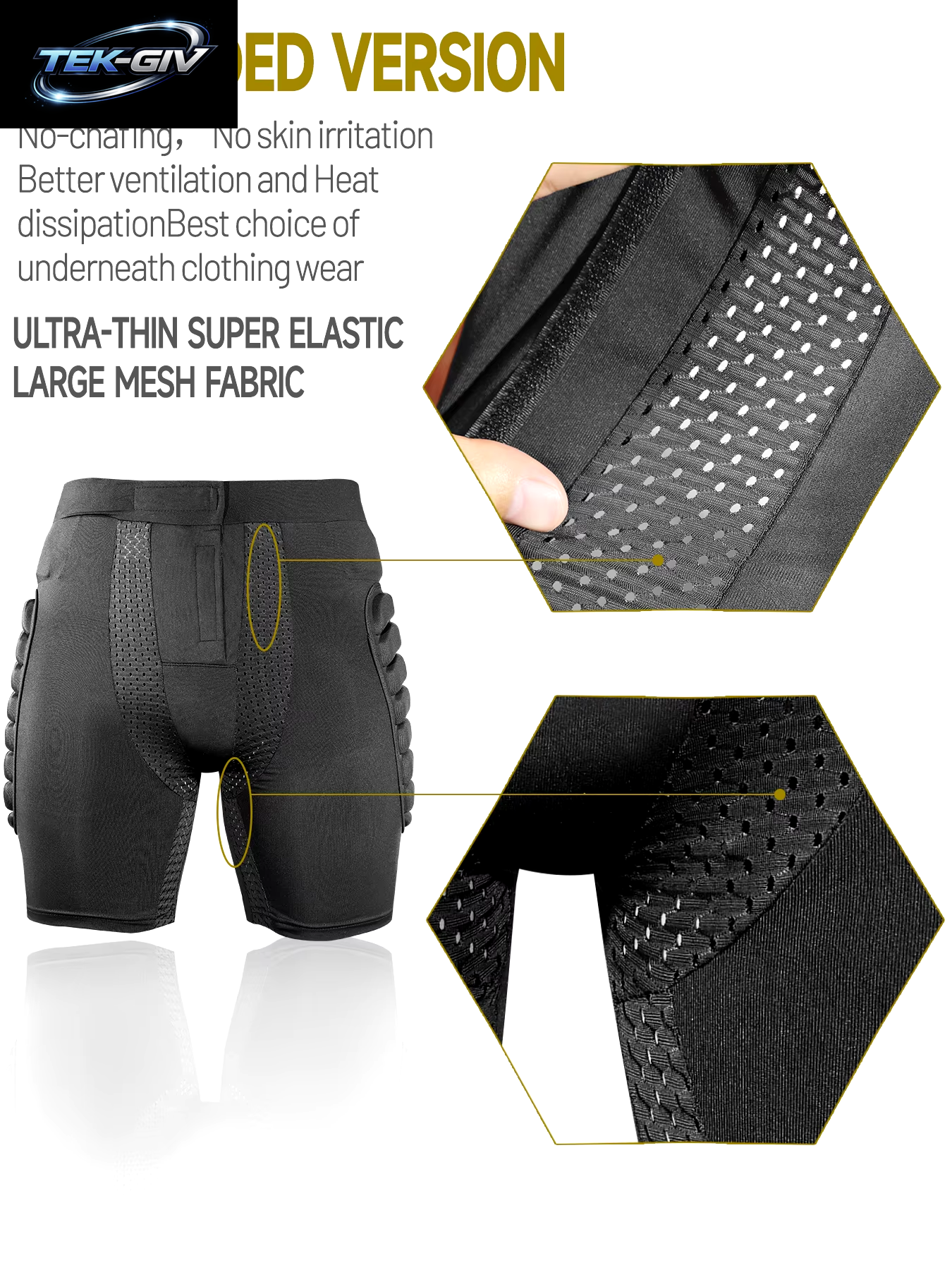 AVIVOR Pads Shorts 3D-Schutzshorts Für Snowboard Und Ski Unisex Sport Hüftschutzpolster
