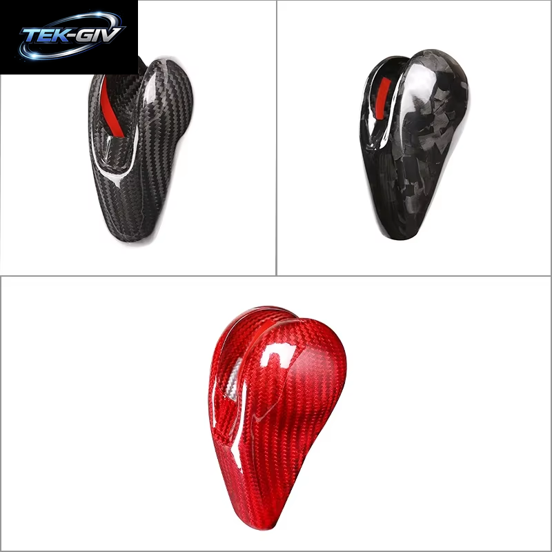 Real Carbon Fiber Auto Getriebe Shift Kopf Abdeckung Trim Für Porsche MACAN 718 911 Panamera 970 Cayman Boxster 2009-2021 Auto Zubehör