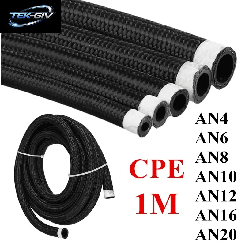 1 Meter AN4 AN6 AN8 AN10 AN12 AN16 AN20 Universal Auto Kraftstoff Schlauch Öl Gas Linie Nylon Stahl Geflochtene Kühler Brems Schlauch CPE Rohr