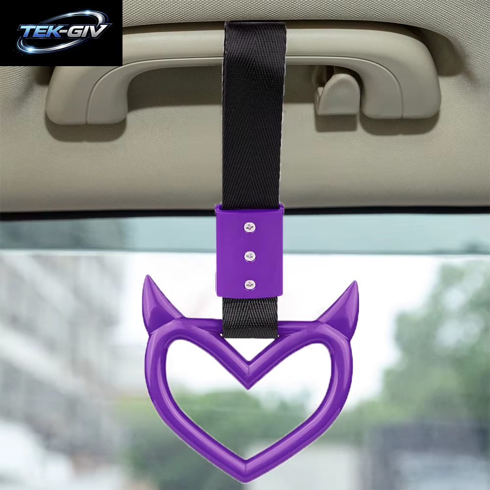 JDM Zurikawa Ring Bus Griff Teufel Herz Modifizierte Racing Griff Hand Strap Loops Stoßstange Bus Auto Drift Charme Auto Zubehör