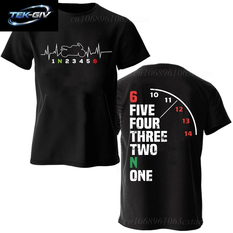 Sommer Mode Männer T Shirt Kleidung 1N23456 Motorrad Getriebe Biker Herzschlag Grafik T Shirt Casual Übergroßen Männer T-Shirts