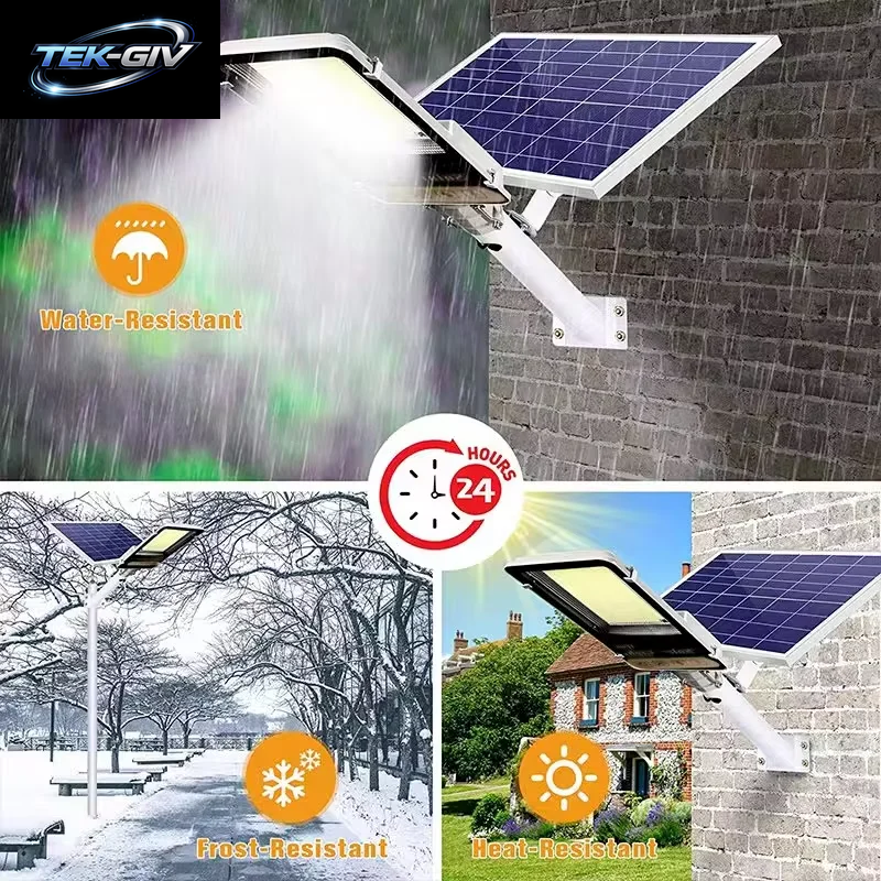 Aluminium 8000Mah High Power Solar Licht Outdoor Solar Straße Licht Wasserdichte Straße Licht Für Garage Garten Terrasse Wand Lampe