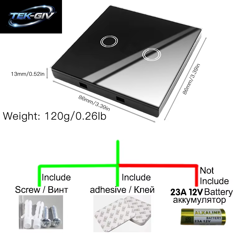 433 Mhz Intelligenter Lichtschalter Rf Wireless Touch Wandschalter Mit Fernbedienung Gehärtetes Glas Panel Schalter Für Zuhause LED LAMPE 220 V