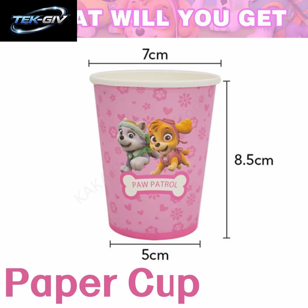 Rosa Paw Patrol Skye Geburtstag Party Dekorationen Skye Folie Latex Ballons Geschirr Teller Hintergrund Für Kinder Mädchen Party Supplies