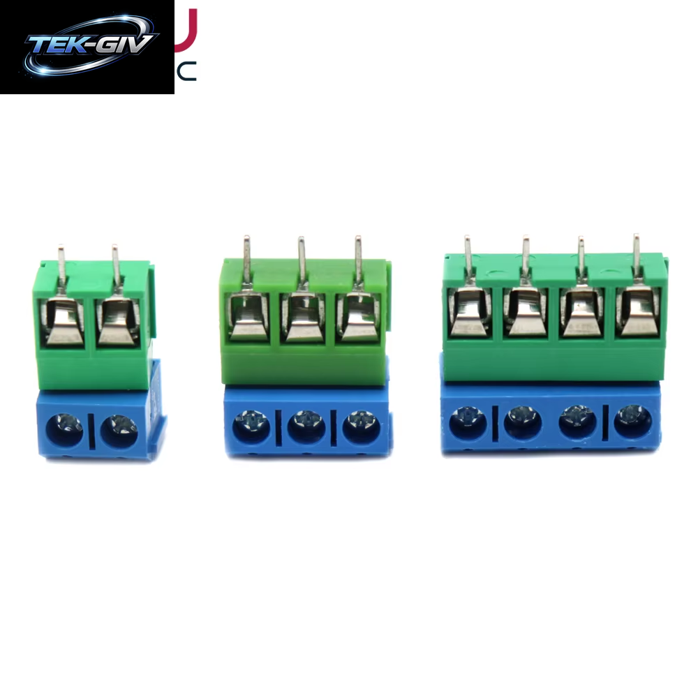 10 Stücke 50 Teile/Los KF301-5.0-2P KF301-3P KF301-4P Pitch 5,0Mm Gerade Pin 2P 3P 4P Schraube PCB Terminal Block Stecker Blau Grün