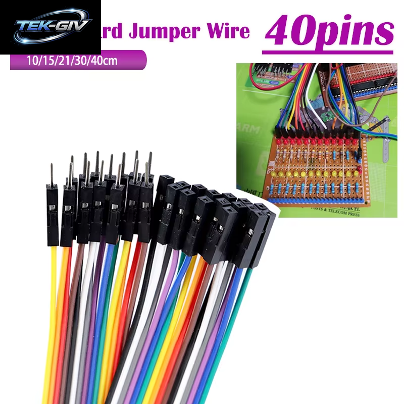 Überbrückungsdraht, 40 Pins, 2,54 Mm, 10/15/21/30/40 Cm, Buchse Auf Buchse, Stecker Auf Buchse, Stecker Auf Stecker, Überbrückungsleitung, Verbindungskabel, Diy-Set