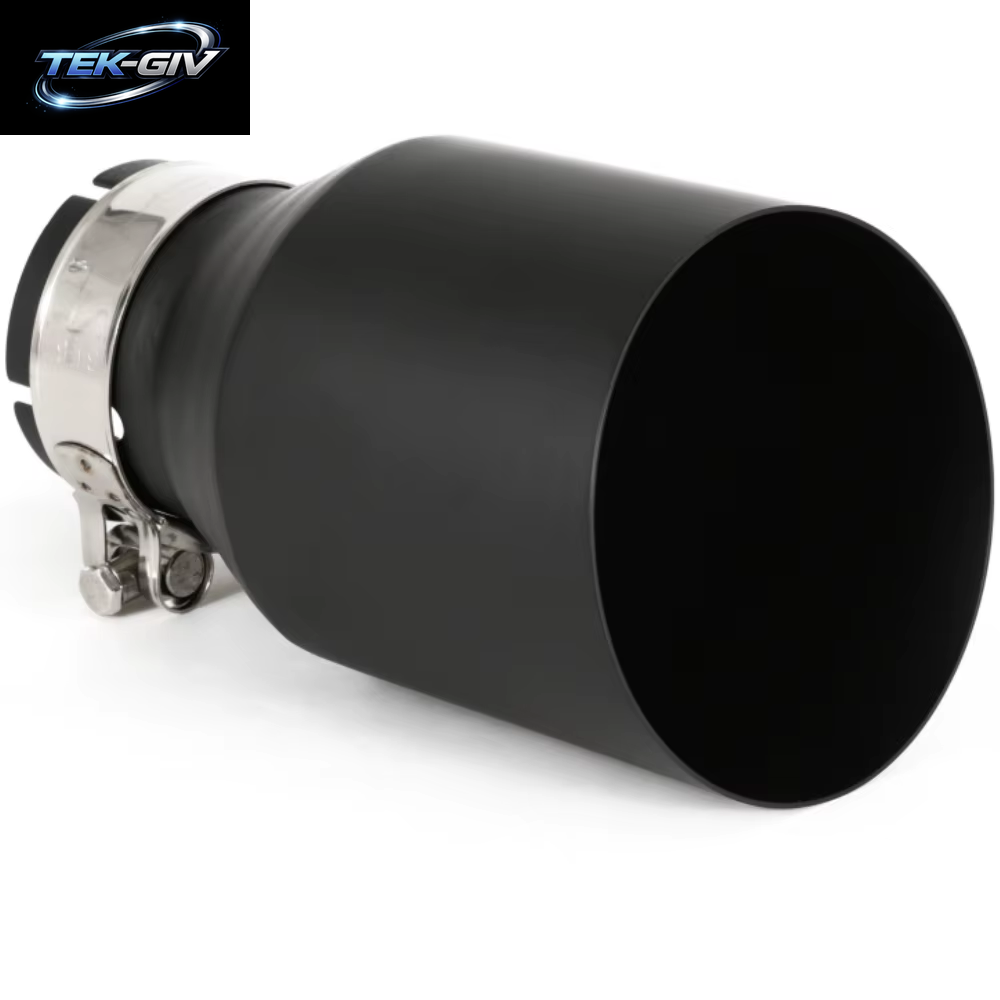 1 PC Edelstahl Universal Auspuffanlage Endrohr Auto Auspuffrohr Einzelne Gerade Schwarz Schalldämpfer Spitze Für Mitsubishi Mazad