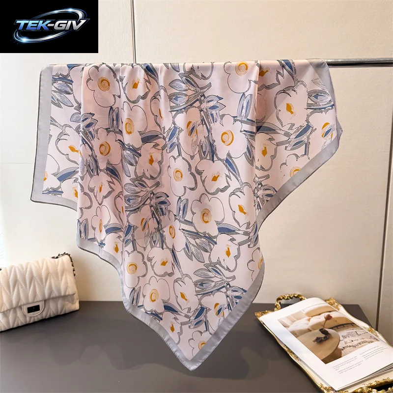 Luxus Neue Gedruckt Schals Frauen Seidenschal Frühling Und Sommer Blumen Dekorationen Kleine Krawatten Haarbänder Taschen Großhandel