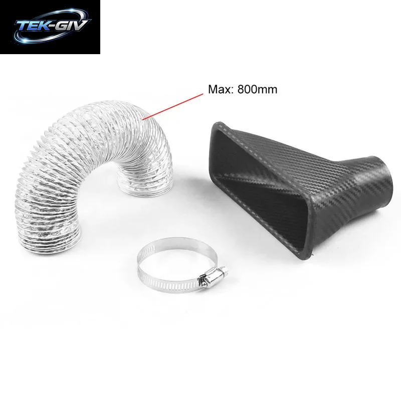 Universal Auto Lufteinlass Rohr Schlauch Kit Für Front Stoßstange Turbo Ram Air Kalt Lufteffizienz Motor Leistung Upgrade Abs Mod