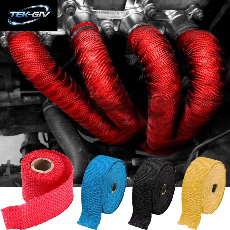 Motorrad Auto Auspuffrohr Wrap Band Wärme Wrap Blau Schwarz 1,5 Meter Auto Auspuffrohr Wrap Isolierung Faser Band Auto Zubehör