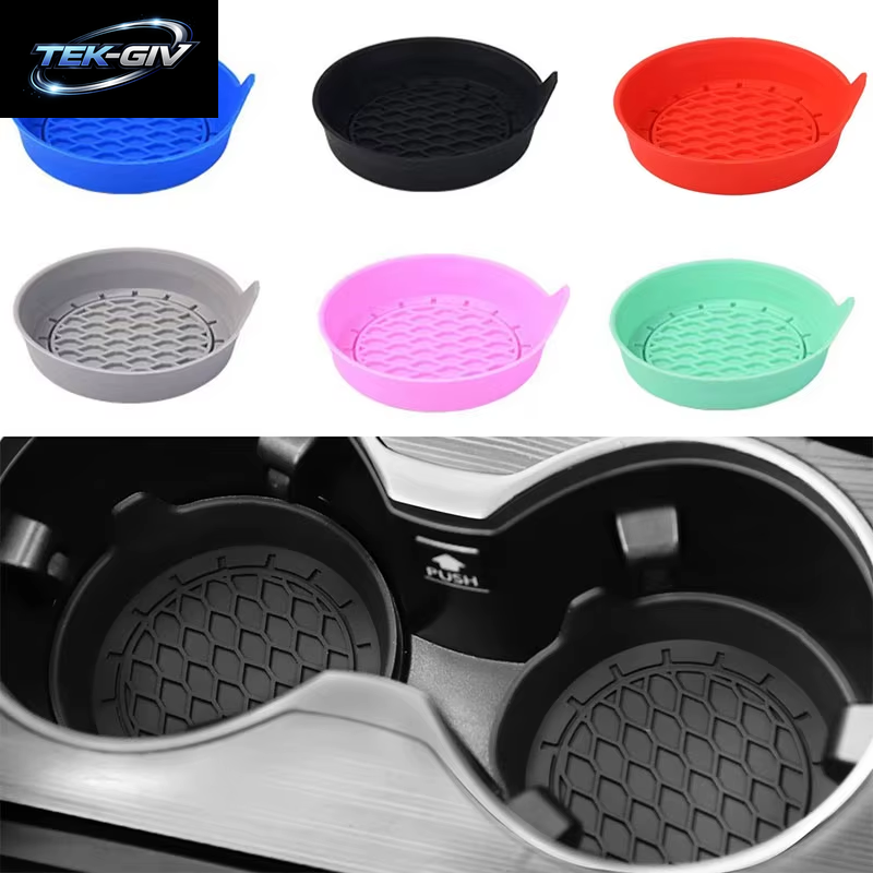Universal 8 Cm Weiche Silikon Auto Tasse Untersetzer Anti-Slip Tasse Halter Wasserdicht Sieben-Proof Spill Untertasse Auto Innen Zubehör