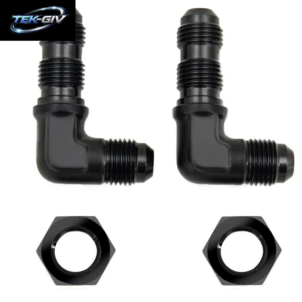 1Pcs AN6 Männlichen Zu AN6 Männlichen Zu AN6 Männlichen 90 Grad Schlauch Fitting Schott Mutter Für Tab Oder Wirewall