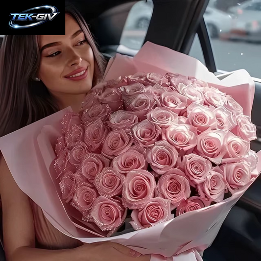 10/30 Stück 7/6 Cm Glitzernde Künstliche Blumenrose Mutter/Valentinstag Freundin Frau DIY Blumenstrauß Geschenke Für Hochzeit Geburtstag