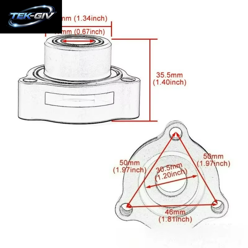Für Auto Turbo Blow off Ventil Adapter Mustang ST Fusion Sport 1,5 L 1,6 L 2,0 Einstellbare Spacer BOV 1000RD