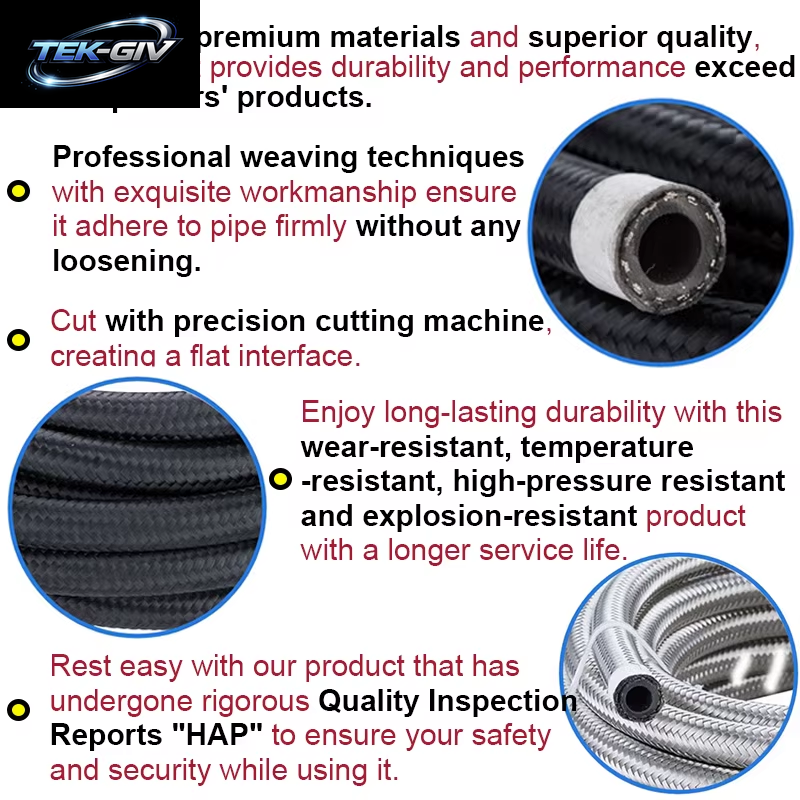 1M/2M/3M/4M 4AN 6AN 8AN 10AN 12AN Universal Auto Kraftstoff Schlauch Öl Gas Kühler Luft Linie Rohr Rohr Edelstahl Geflochtene CPE Gummi