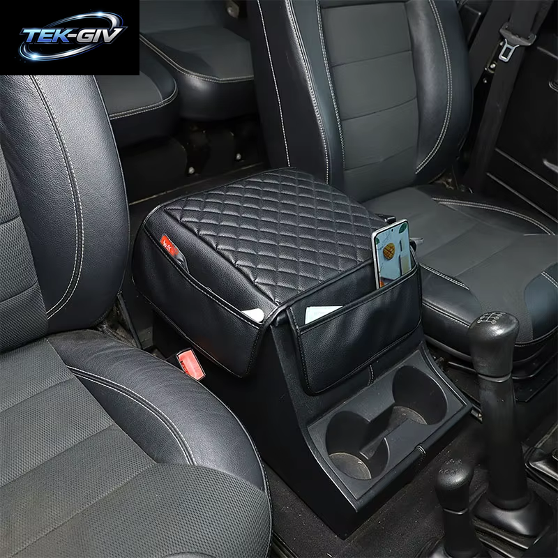 Für Land Rover Defender 90 110 2004-2019 Leder Auto Sitz Armlehne Center Konsole Box Abdeckung Auto Zubehör