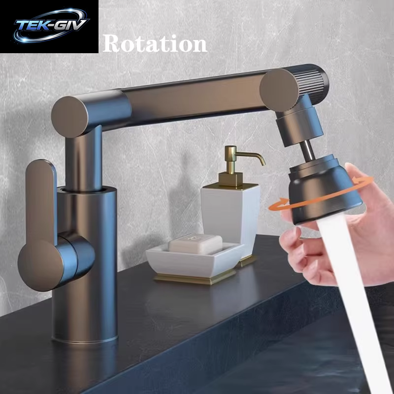 Mechanischer Arm Universal-Wasserhahn Badezimmer Küche Spritzwassergeschützter Wasserhahn Badezimmer-Arbeitsplatte Waschbecken Heiß- Und Kaltwasserhahn-Zubehör
