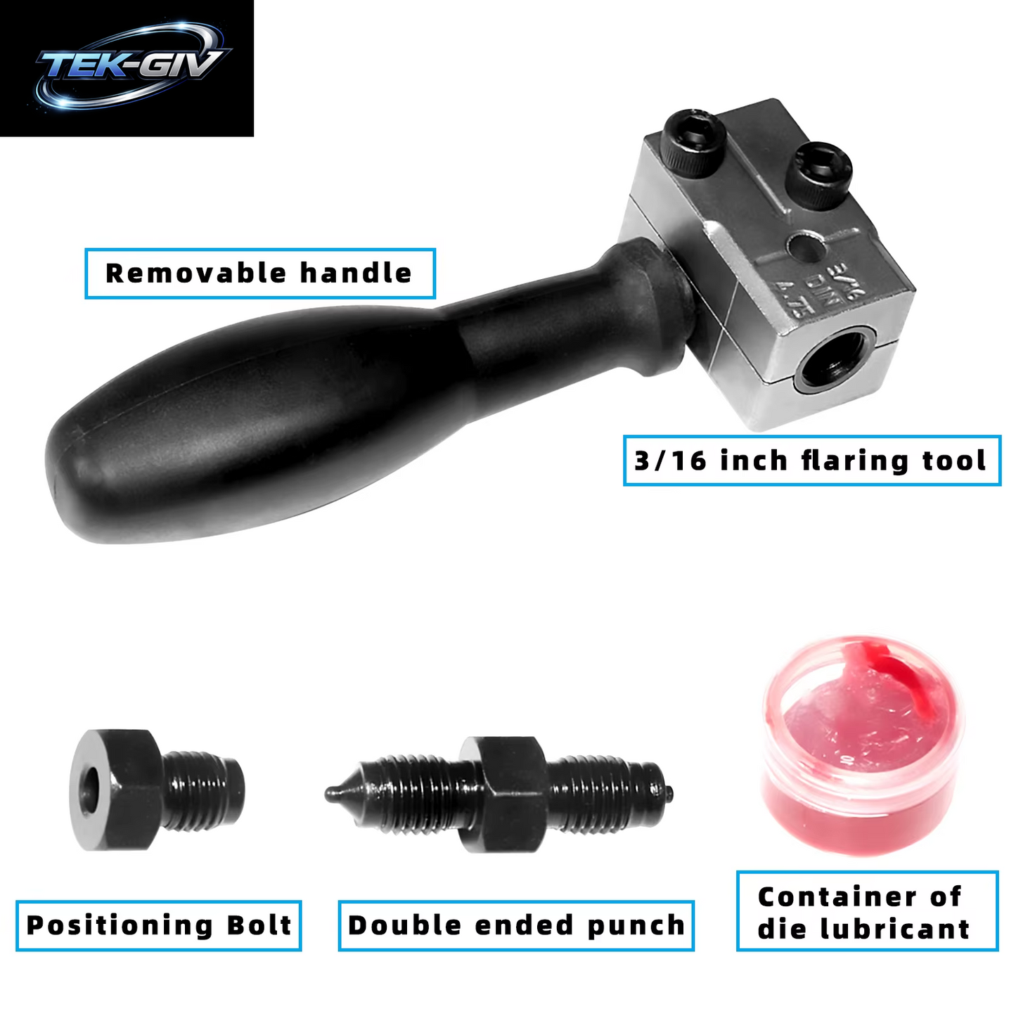 3/16 Zoll Doppeltes Bördelwerkzeug, Metall-Handbremsleitung, Doppelwerkzeug Für Motorrad, Automobil, LKW, Bremsleitung, Bördelwerkzeug