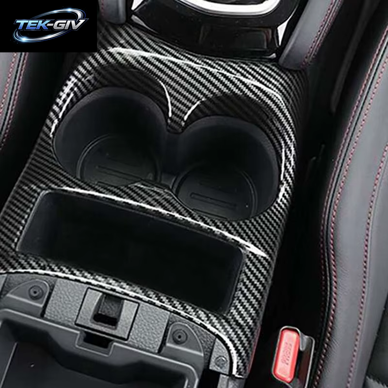 Auto Carbon Fiber Vorne Sitz Center Control Wasser Flasche Tasse Halter Abdeckung Trim Für Nissan Qashqai J11 2014-2020