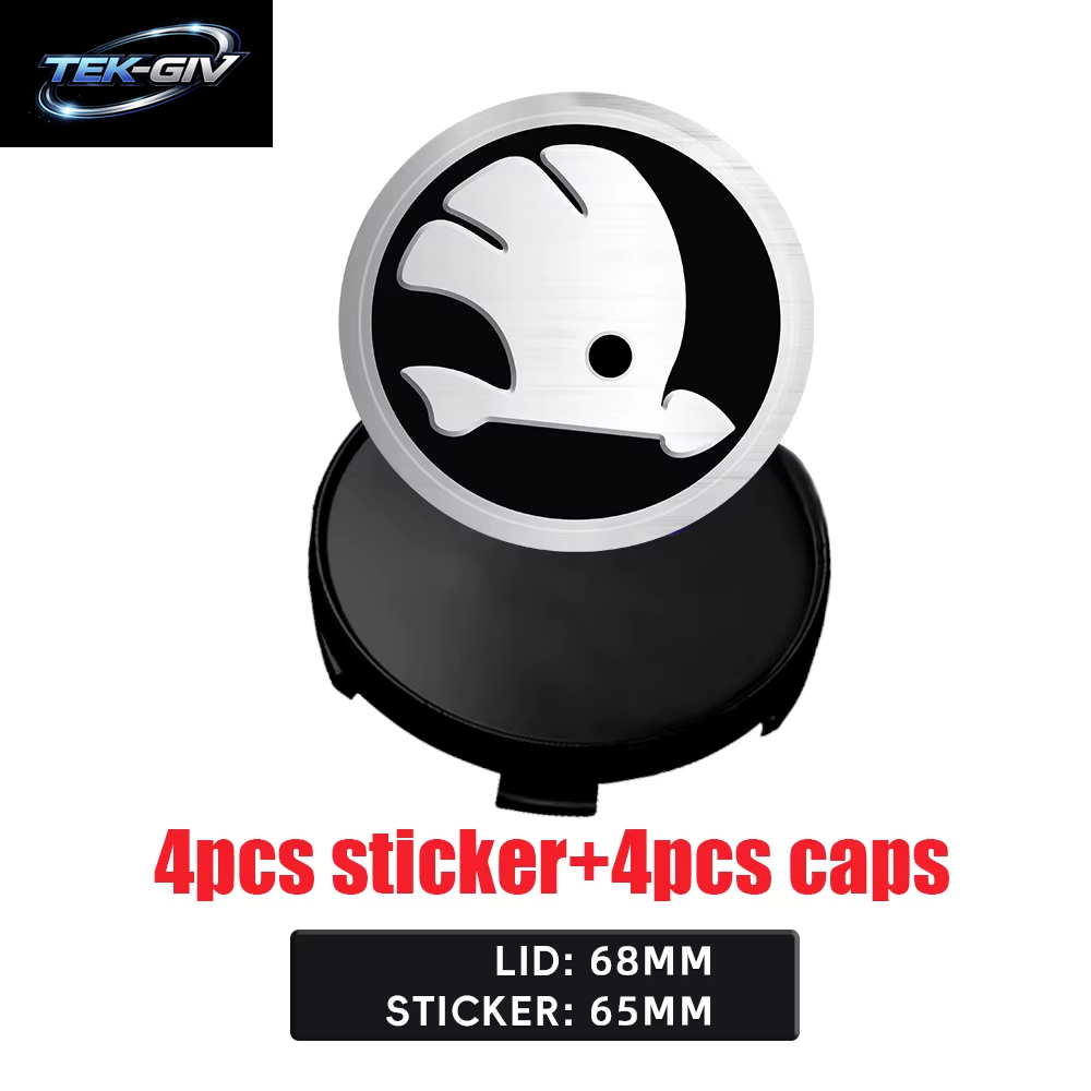 56/60/65/68 MM Auto Rad Center Hub Caps Aufkleber Reifen Felge Abdeckungen Für Skoda S Logo Octavia Fabia 2 Superb 2 Kamiq VRS VII Kodiaq