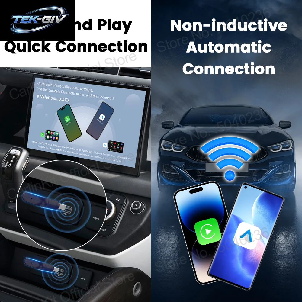 Carlinkit 5.0 Mini Ultra Wireless Adapter Wireless Carplay Android Auto Für OEM Auto Plug and Play Wifi Bluetooth Auto Connection