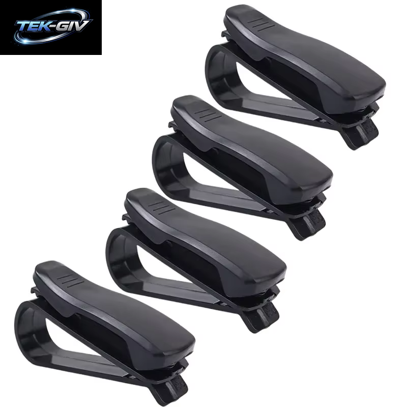 1/4PCS Auto Sonnenblende Sonnenbrille Clip Auto Gläser Halter Tragbare Ticket Karte Klemme ABS Brillen Fall Auto Zubehör