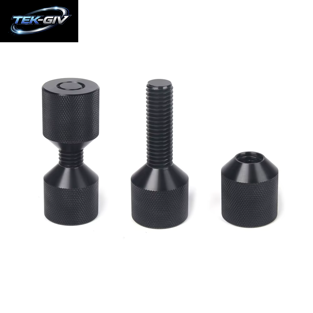 1-1/8" Zoll-Loch-Stifte-Set, Praktische Konstruktion Aus 6061-Aluminium, 2-Loch-Flansch-Ausrichtungsstift, Eloxiertes Schwarzes Oxid-Finish